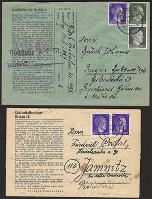 Poststück - Partie KZ - Post WK II u.a. Kuvert aus dem KZ Mauthausen, - Známky a pohlednice