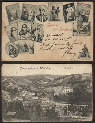Poststück - Reichh. Partie AnsichtsGlückwunsch-, - Stamps and postcards