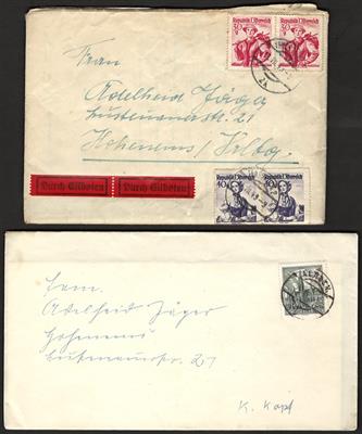 Poststück - Reichh. Partie Zivilpost Ostmark, - Známky a pohlednice
