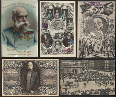 PoststückSammlung Patriotische Postkarten/Kaiserhaus/1. Weltkrieg, - Známky a pohlednice