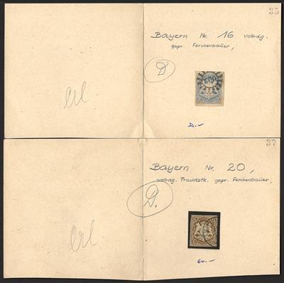 */gestempelt - Partie altd. Staaten (Bayern/Württemberg) versch. Erh., - Stamps and postcards