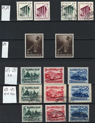 **/gestempelt - Sammlung D.Reich 1938/1945, - Stamps and postcards