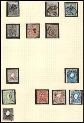 */gestempelt - Sammlung Österreich ab 1850 mit besseren Werten, - Francobolli e cartoline