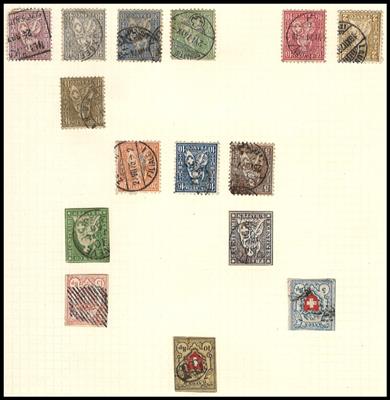 */gestempelt - Sammlung Schweiz u. Liechtenstein, - Stamps and postcards