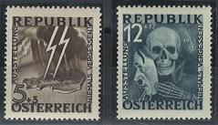 ** - Österr. 1946 BLITZ/TOTENKOPF (Nr. 13/14) postfr. einwandfrei, - Stamps and postcards