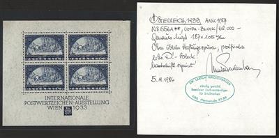 * - Österr. - WIPABLOCK (127:105128:106) - laut Befund Dr. Ferchenbauer ein "erlesenes Prachtstück!", - Stamps and postcards