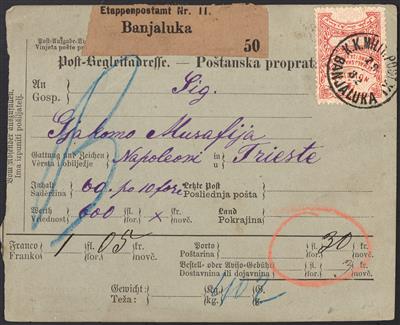 Poststück - Bosnien 1882, - Francobolli e cartoline