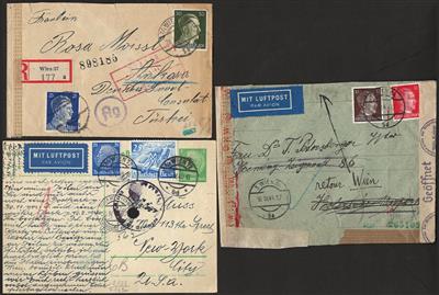 Poststück - Flugpostbelege aus der Wiener Ostmarkzeit, - Známky a pohlednice