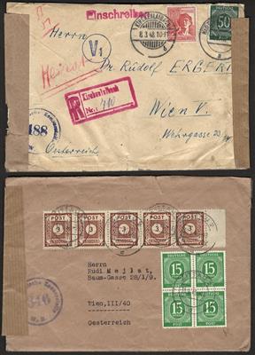 Poststück - Frühe Nachkriegsbelege Deutschland, - Francobolli e cartoline