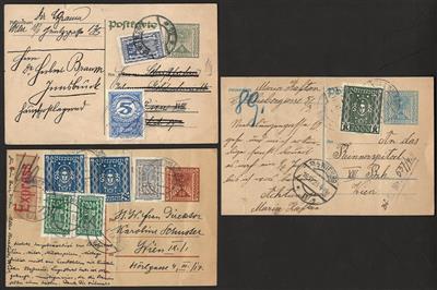 Poststück - Ganzsachensammlung Deutsch-Österreich u. I. Rep., - Stamps and postcards