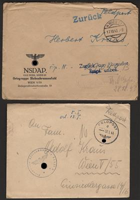 Poststück - Interess. Korrespondenz von Reichsarbeitsdienst, - Francobolli e cartoline