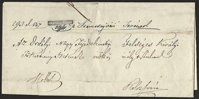 Poststück - Österr.-Vorphila Siebenbürgen "SZAMOS UJVAR" Negativstempel auf Faltbriefhülle aus 1847, - Briefmarken und Ansichtskarten