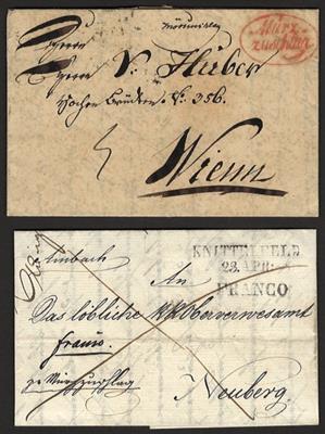 Poststück - Österr. - Vorphila Steiermark-Partie Abstempelungen auf Faltbriefen aus 1829/1847, - Stamps and postcards