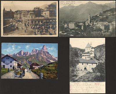 Poststück - Partie AK Südtirol u.a. mit Bozen - Mendel - Meran - Passo di Rolle - Bruneck - Welsberg, - Stamps and postcards