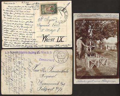 Poststück - Partie Feldpostbelege Österr. I. WK, - Briefmarken und Ansichtskarten