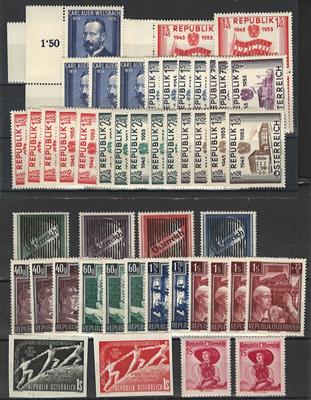 **/*/gestempelt/(*) - Partie Österr. ab 1945, - Briefmarken und Ansichtskarten