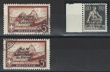 **/gestempelt - Schweiz - Sammlung Internationale Ämter, - Briefmarken und Ansichtskarten