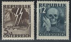 ** - Österr. 1946 BLITZ/TOTENKOPF (Nr. 13/14) postfr., - Stamps and Postcards