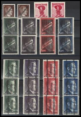 ** - Sammlung Österr. 1945/1957 u.a. mit Gitter (2), - Stamps and Postcards