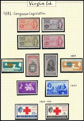 */** - Saubere Sammlung Virgin-Islands 1951/1981, - Stamps and Postcards