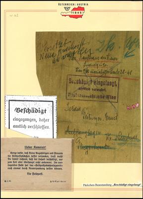 Poststück - D. Feldpost II. WK umfangreiche Spezialpartie zu Päckchenversand mit Belegen, - Briefmarken und Ansichtskarten
