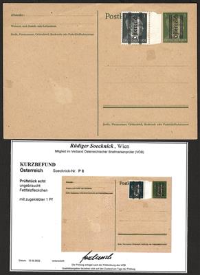 Poststück - Österr. 1945 - Grazer Auslhilfsausgabe Ganzsache Soecknick Nr. P8, - Briefmarken und Ansichtskarten