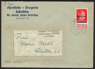 Poststück - Österr. Lokalausgabe Scheibbs 8 Pfg. Type II auf Ortsbrief, - Stamps and Postcards