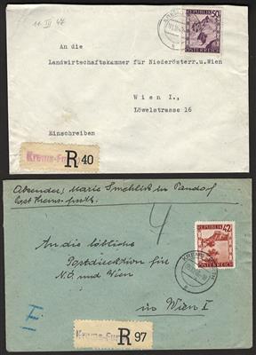 Poststück - Österr. - Partie meist moderne Rekopost II. Rep. mit viel Provisorien, - Briefmarken und Ansichtskarten