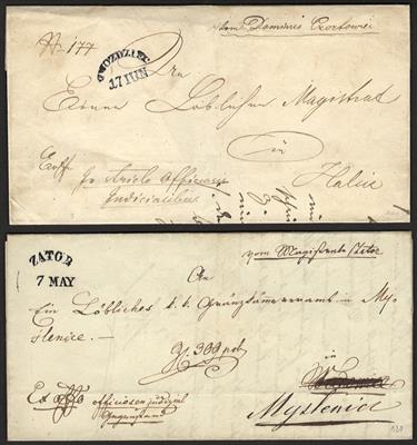 Poststück - Österreich - Vorphila Galizien - heutiges Polen. Partie Briefe ca. 1839/1849, - Stamps and Postcards