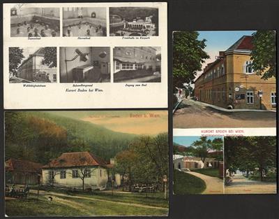 Poststück - Partie AK Baden u. etwas Umgebung, - Briefmarken und Ansichtskarten