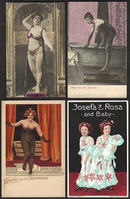 Poststück - Partie Motivkarten "Frauen" (dabei 1 Reliefkarte) und "Kinder", - Známky a pohlednice
