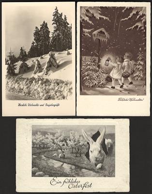 Poststück - Partie Motivkarten "Glückwunsch", - Briefmarken und Ansichtskarten