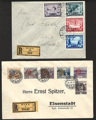 Poststück - Partie Poststücke Österr. I. Rep. mit FIS I, - Stamps and Postcards