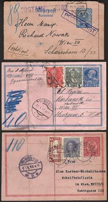 Poststück - Partie Rohtpostbelege Österr. Monarchie 1904/ Deutschösterreich, - Francobolli e Cartoline