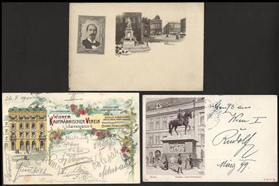 Poststück - Über 60 alte Ansichtskarten Wien, - Stamps and Postcards