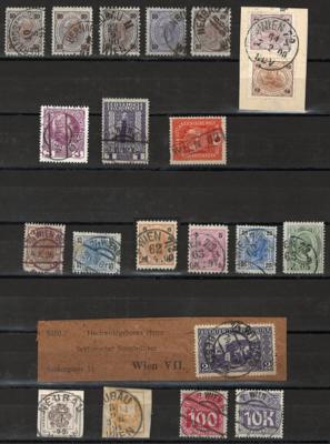 .gestempelt - Neubau Partie Abstempelungen Monarchie ab 1861, - Briefmarken und Ansichtskarten