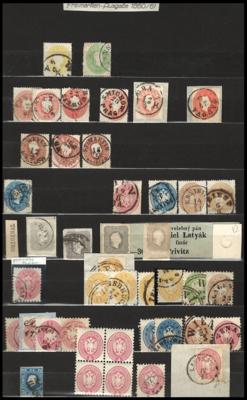 .gestempelt/* - Partie Österr. 1850/1864 meist gute Erh. a. 2 gr. Steckk., - Briefmarken und Ansichtskarten