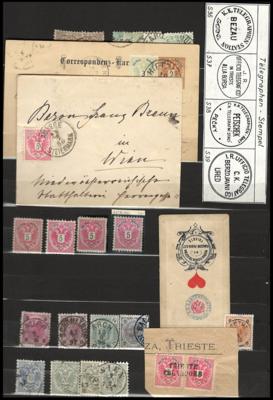 .gestempelt/* - Partie Österr. meist Ausg. 1883 a. gr. Steckk., - Briefmarken und Ansichtskarten