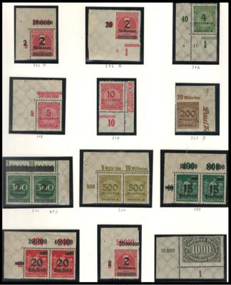 **/*/gestempelt/(*) - Partie Randstücke und Viererblöcke meist D.Reich, - Briefmarken und Ansichtskarten