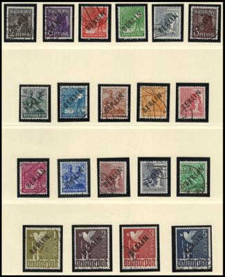 **/*/gestempelt/Poststück - Reichh. Sammlung Berlin 1948/1990 u.a. mit Block Nr. 1 ** sign. Schlegel, - Briefmarken und Ansichtskarten