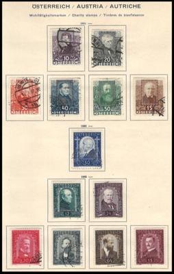 .gestempelt - Sammlung Österr. 1850/1965 mit ein wenig Nebengebieten, - Stamps