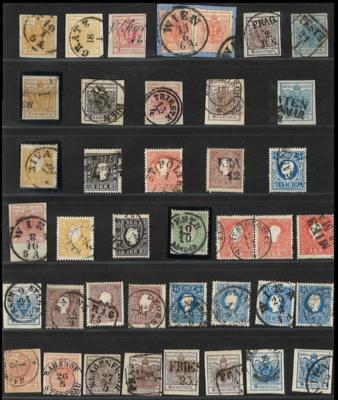 .gestempelt/*/** - Sammlung Österr. Monarchie u.a. mit 1910 gestempelt, - Briefmarken und Ansichtskarten