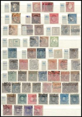 .gestempelt/*/** - Sammlung Spanien 1850/1984 etc. u. etwas Portugal - versch. Erh., - Briefmarken und Ansichtskarten