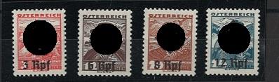 ** - Österr. Nr. (6) a/(6) d (nicht verasugabte Überdruckmarken 1938, - Známky