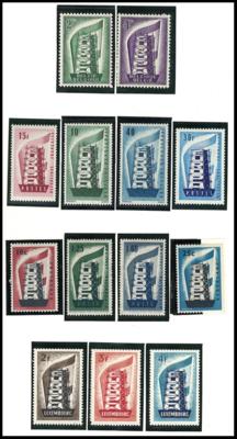 ** - Partie Europa und etwas Übersee u.a. mit CEPT ab 1956, - Briefmarken und Ansichtskarten