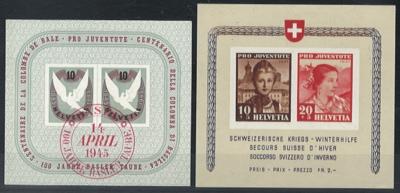 ** - Schweiz "Pro Juventute 1918/1963", - Briefmarken und Ansichtskarten