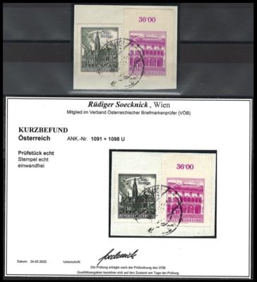 Briefstück - Österr. Nr. 1091 + 1098U, - Briefmarken und Ansichtskarten