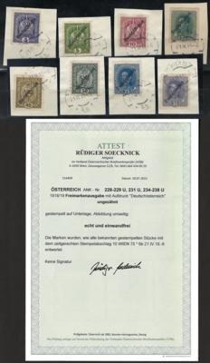Briefstück - Österr. Nr. 228U/29U, - Známky
