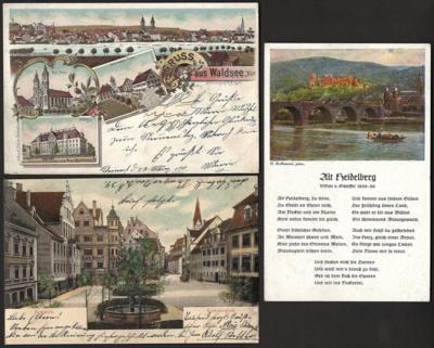 Poststück - Ansichtskarten Deutschland - (ca. 120), - Briefmarken und Ansichtskarten