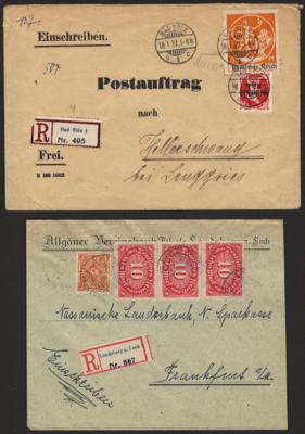 Poststück/Briefstück - Paretie Poststücke D.Reich u.a. mit Infla, - Briefmarken und Ansichtskarten